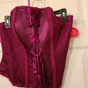 Cacique plus size magenta bustier